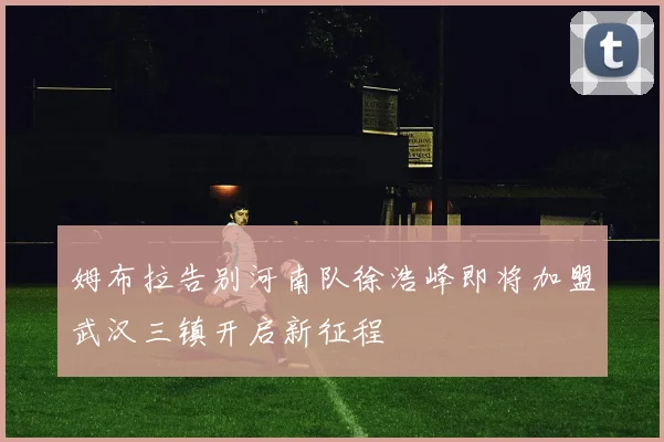 姆布拉告别河南队徐浩峰即将加盟武汉三镇开启新征程